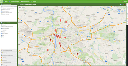 Realitní software Realko - nemovitosti v mapě